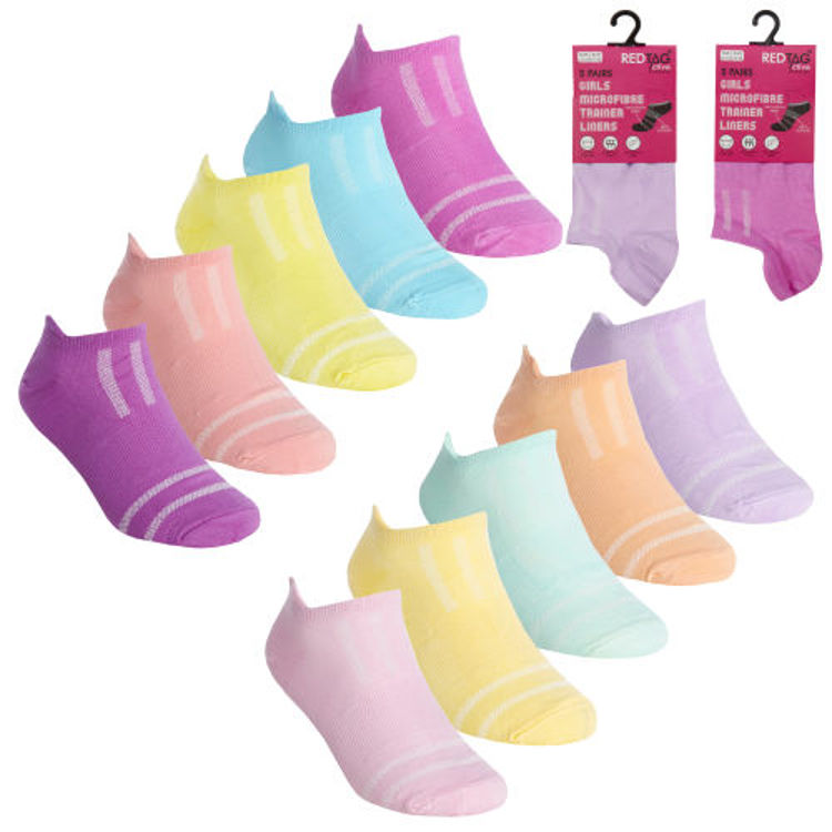 Picture of 43B701- 5 PACK MICROFIBRE MESH INSERT TRAINER SOCKS